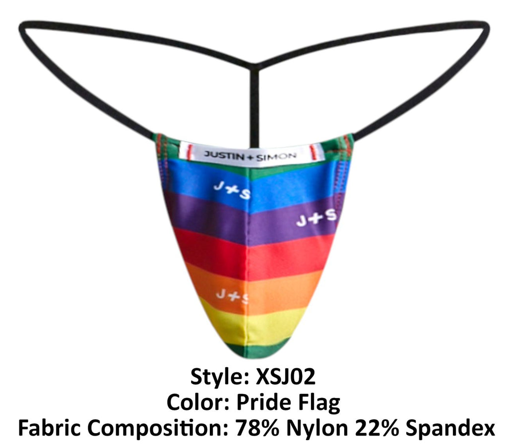 Justin + Simon Classic G-String - Pride Flag