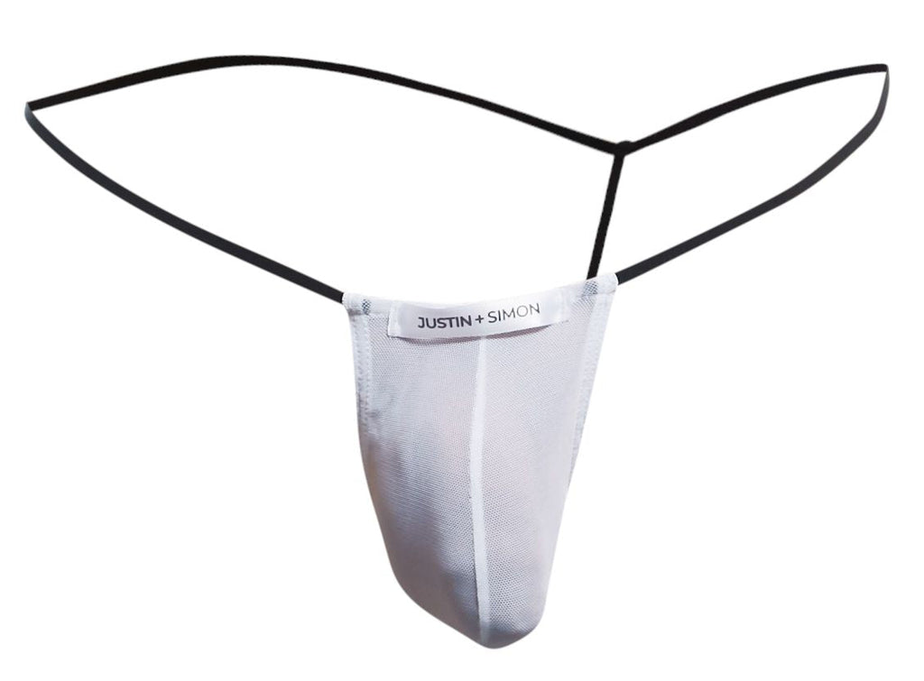 Justin + Simon Classic G-String - White Mesh