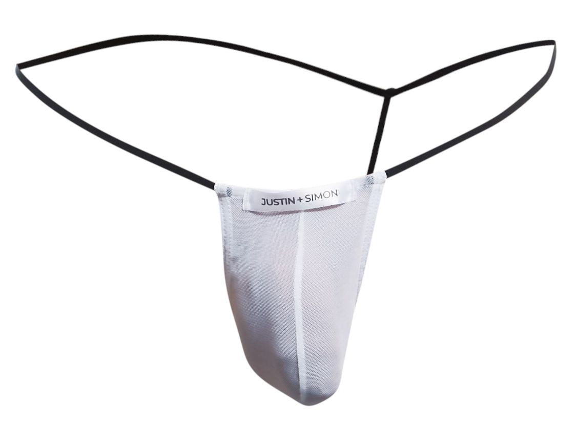 Justin + Simon Classic G-String - White Mesh