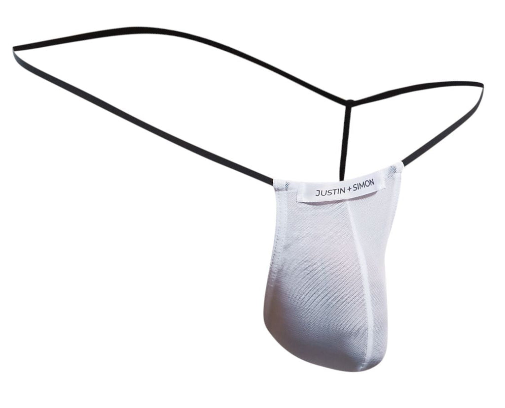 Justin + Simon Classic G-String - White Mesh