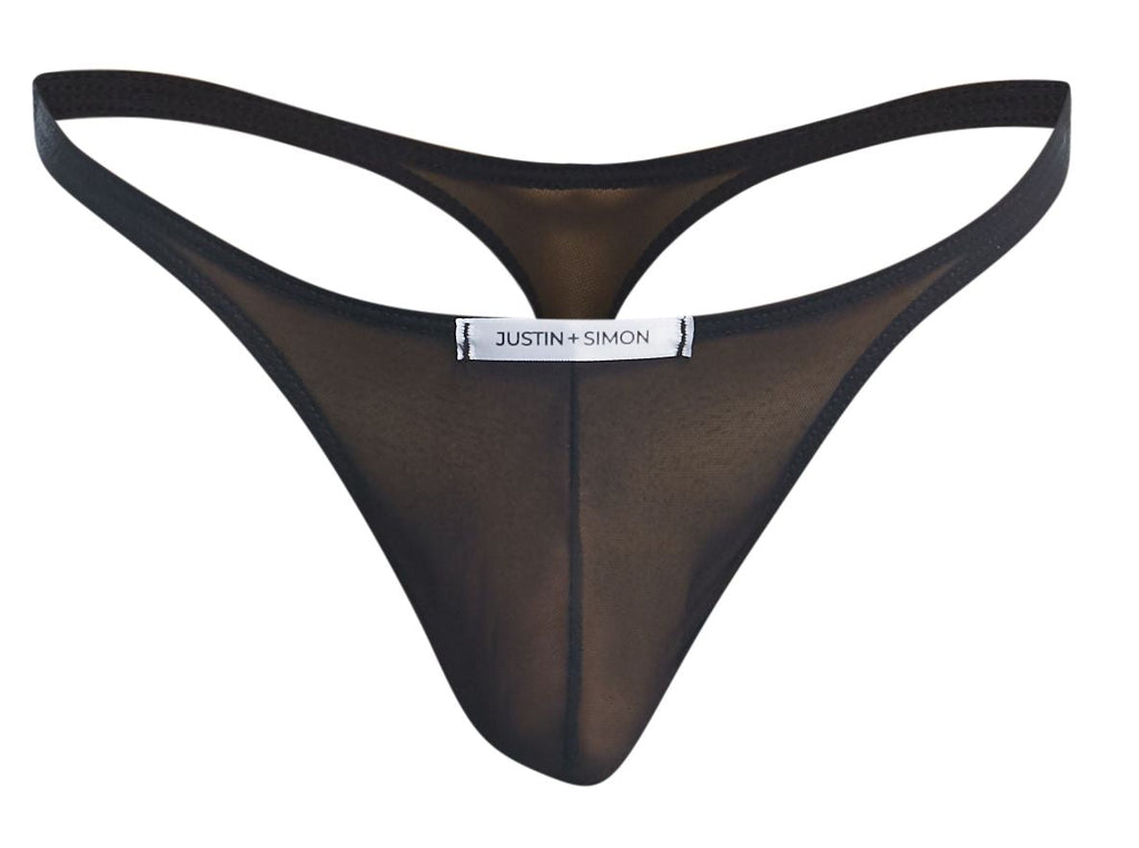 Justin + Simon Classic Thongs - Black Mesh