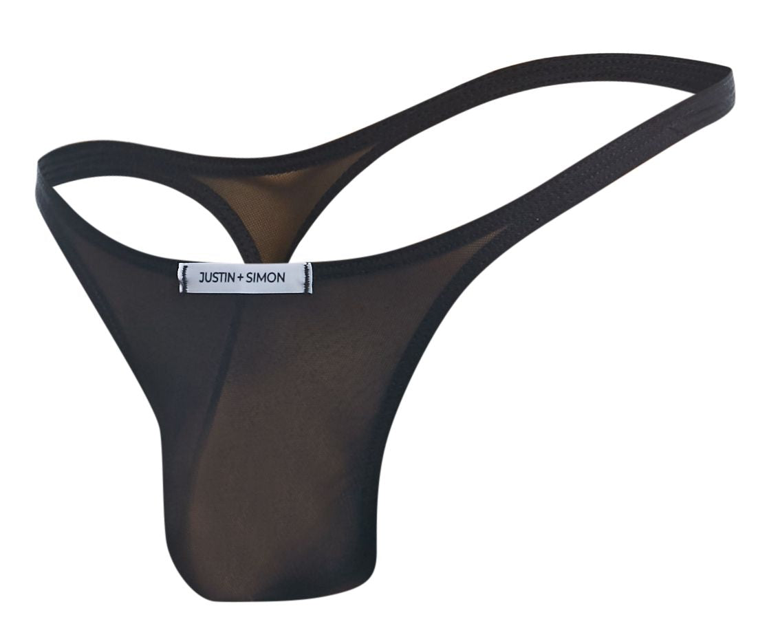 Justin + Simon Classic Thongs - Black Mesh