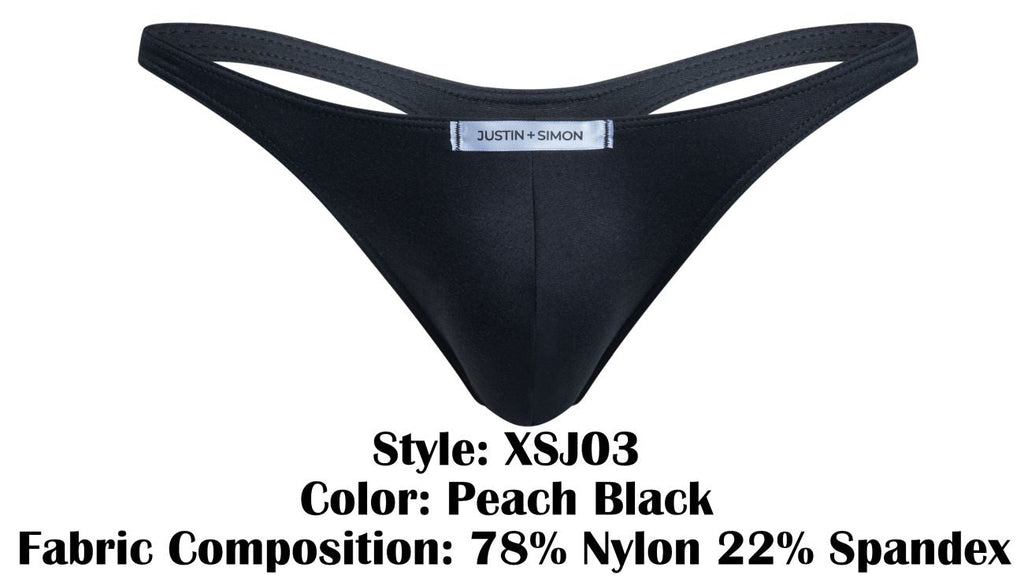Justin + Simon Classic Thongs - Peach Black