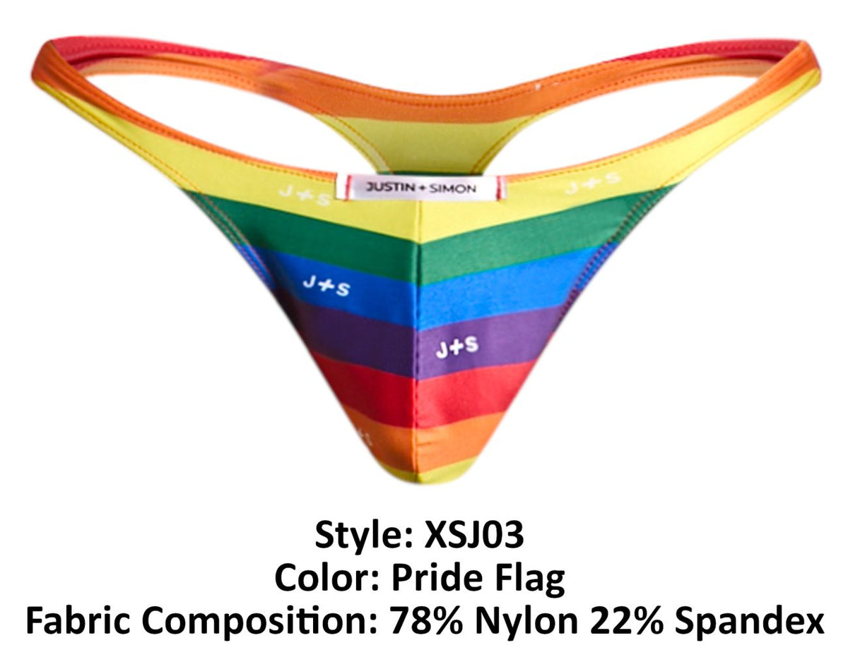 Justin + Simon Classic Thongs - Pride Flag