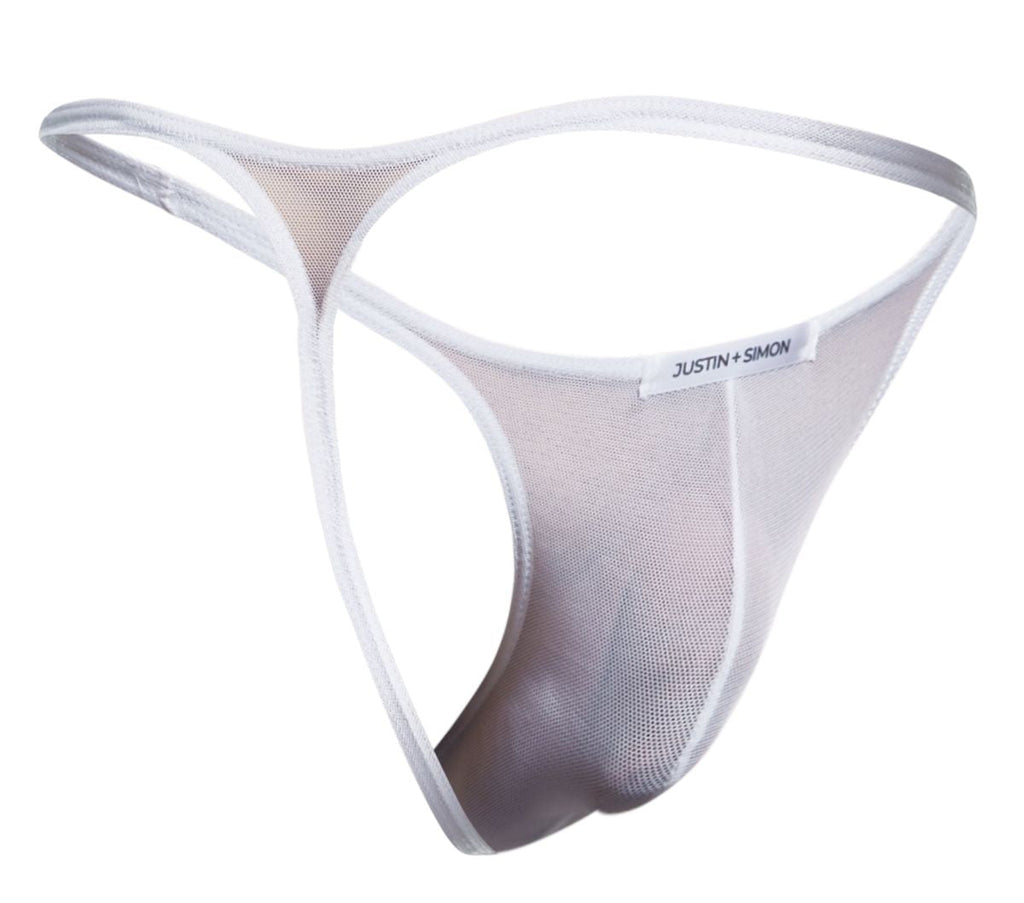 Justin + Simon Classic Thongs - White Mesh