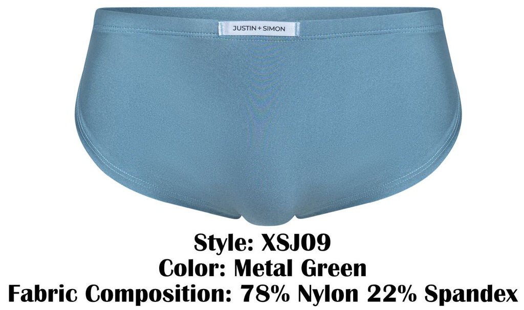 Justin + Simon Running Shorts - Metal Green
