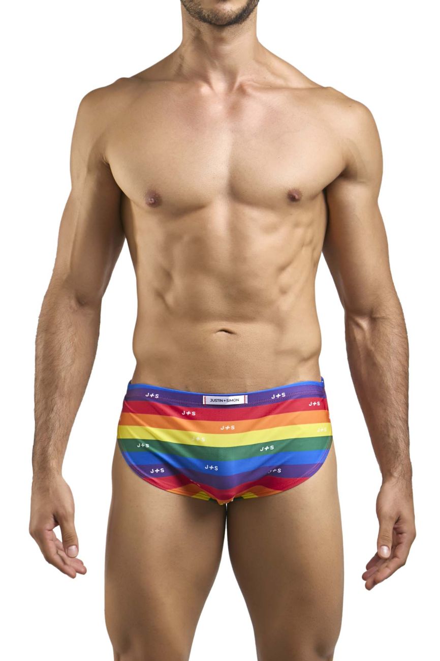 Justin + Simon Running Shorts - Pride Flag