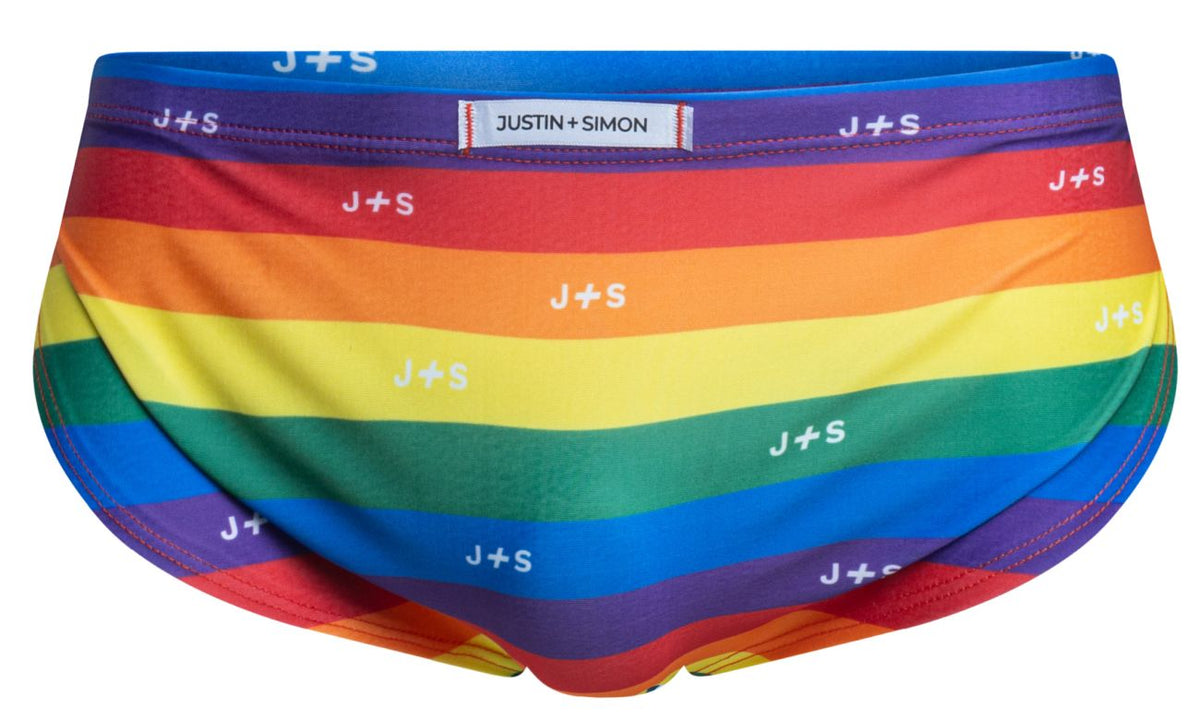 Justin + Simon Running Shorts - Pride Flag