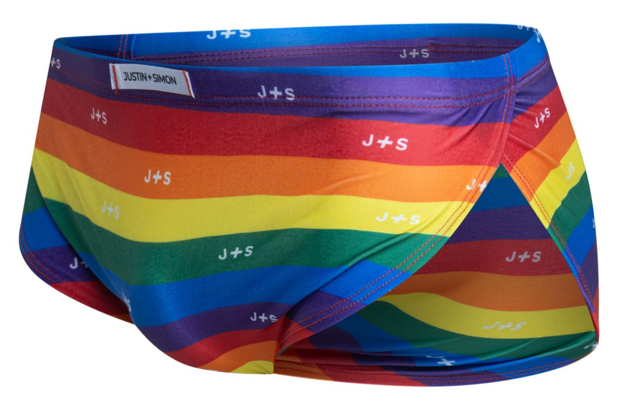 Justin + Simon Running Shorts - Pride Flag