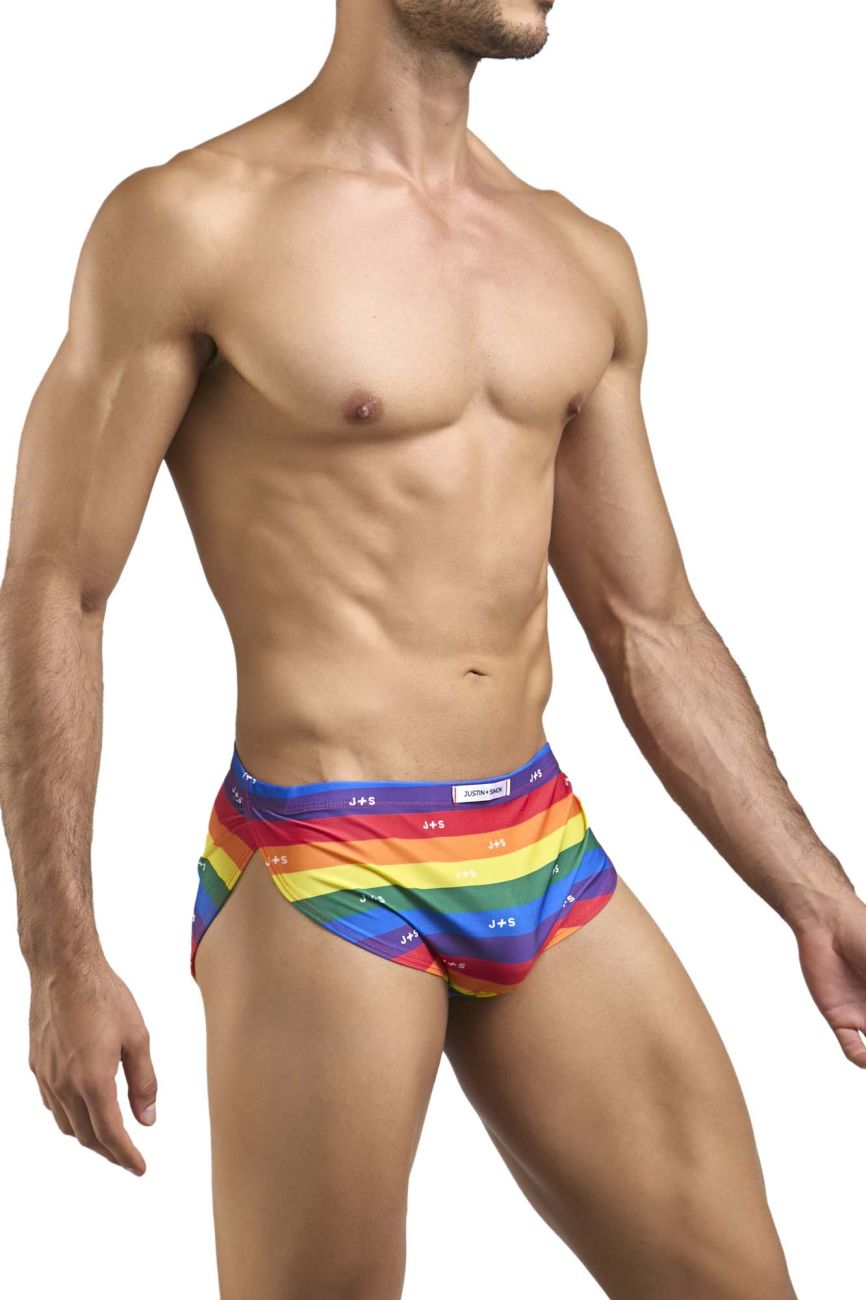 Justin + Simon Running Shorts - Pride Flag
