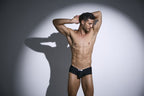 Justin + Simon Cheeky Bulge Boxer - Peach Black