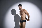 Justin + Simon Cheeky Bulge Boxer - Peach Black
