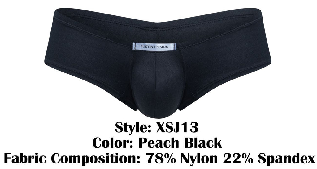 Justin + Simon Cheeky Bulge Boxer - Peach Black