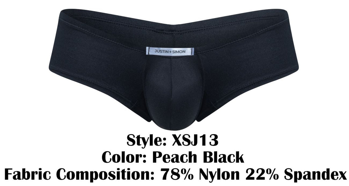 Justin + Simon Cheeky Bulge Boxer - Peach Black