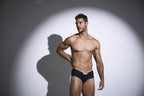 Justin + Simon Cheeky Bulge Boxer - Peach Black