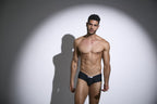 Justin + Simon Cheeky Bulge Boxer - Peach Black