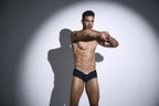 Justin + Simon Cheeky Bulge Boxer - Peach Black