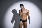 Justin + Simon Cheeky Bulge Boxer - Peach Black