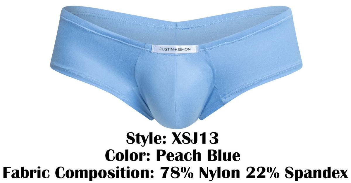 Justin + Simon Cheeky Bulge Boxer - Peach Blue
