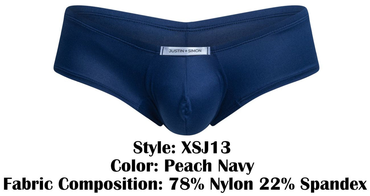 Justin + Simon Cheeky Bulge Boxer - Peach Navy