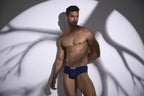 Justin + Simon Cheeky Bulge Boxer - Peach Navy