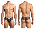 Justin + Simon Cheek Briefs - Black Mesh