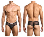 Justin + Simon Cheek Briefs - Black Mesh