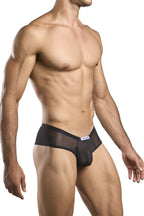 Justin + Simon Cheek Briefs - Black Mesh