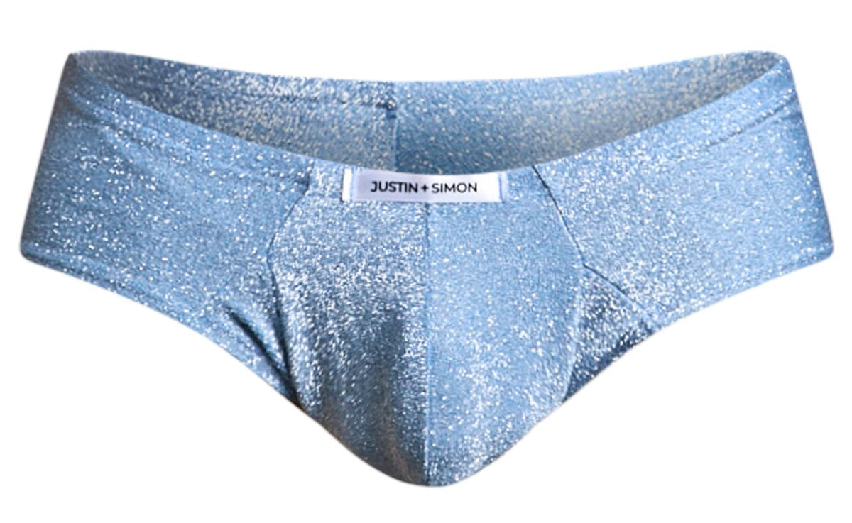 Justin + Simon Cheek Briefs - Lurex Blue