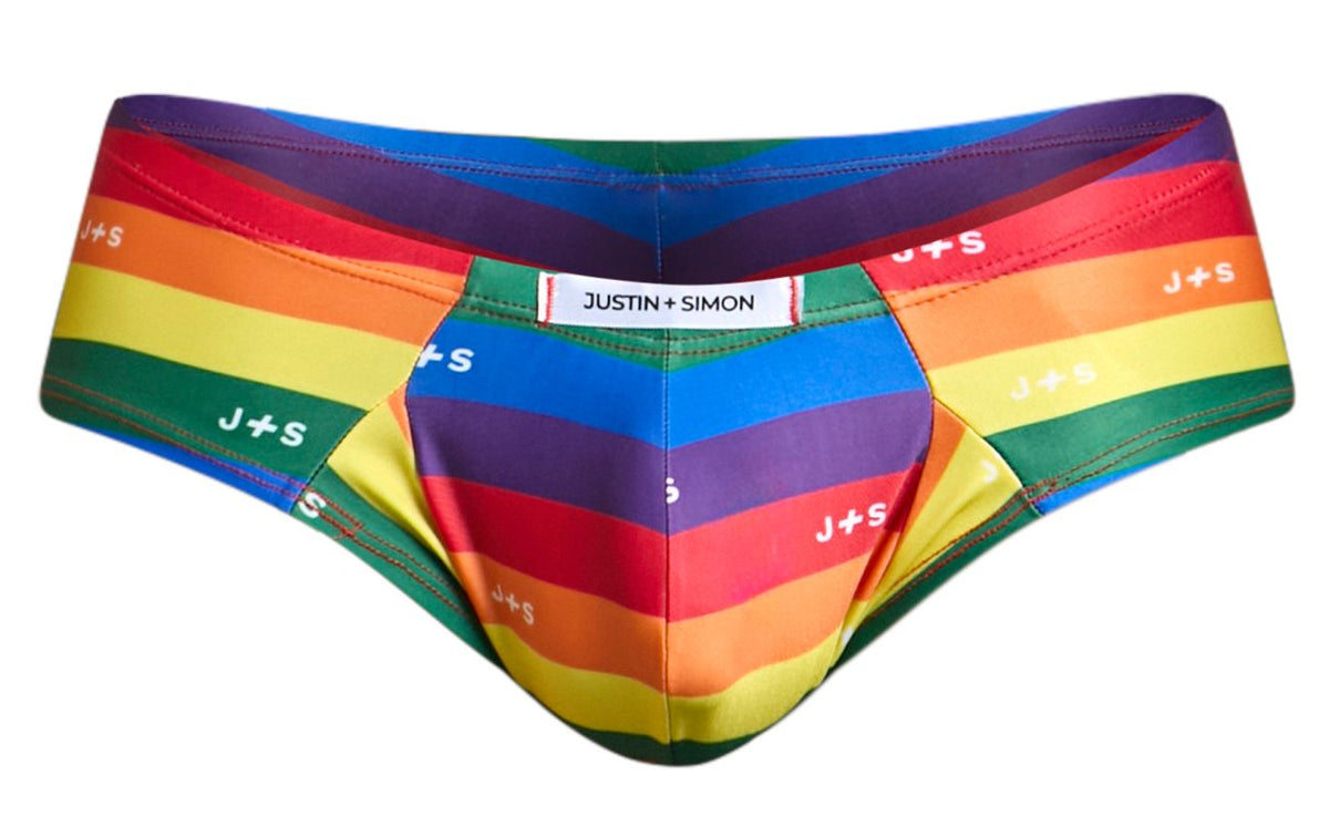 Justin + Simon Cheek Briefs - Pride Flag