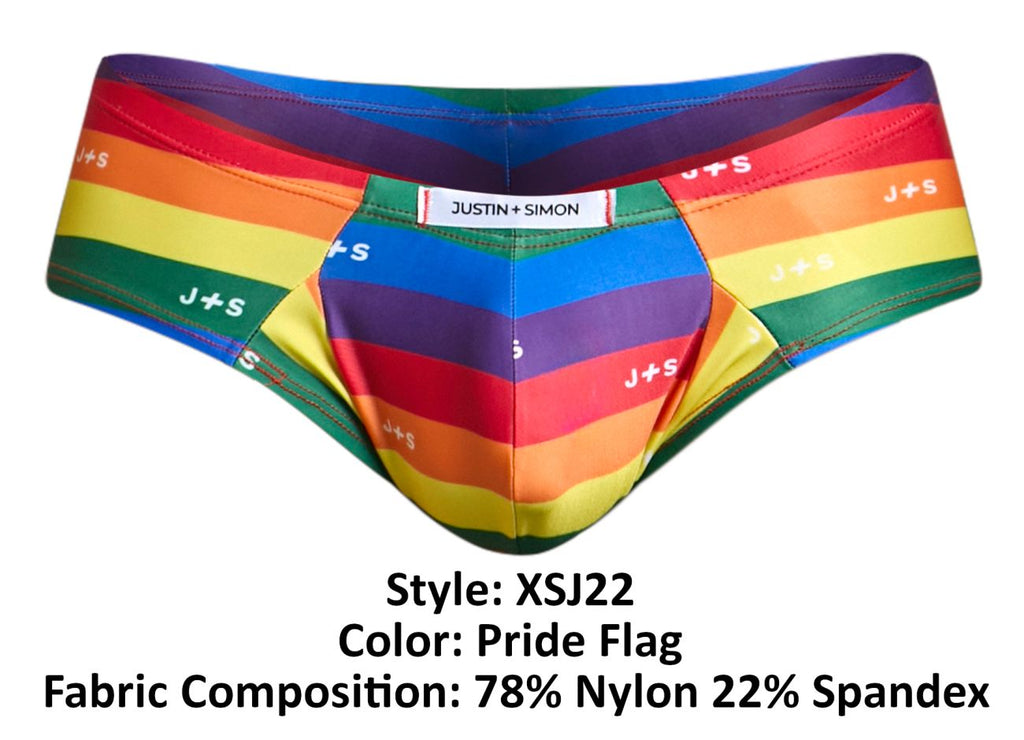 Justin + Simon Cheek Briefs - Pride Flag