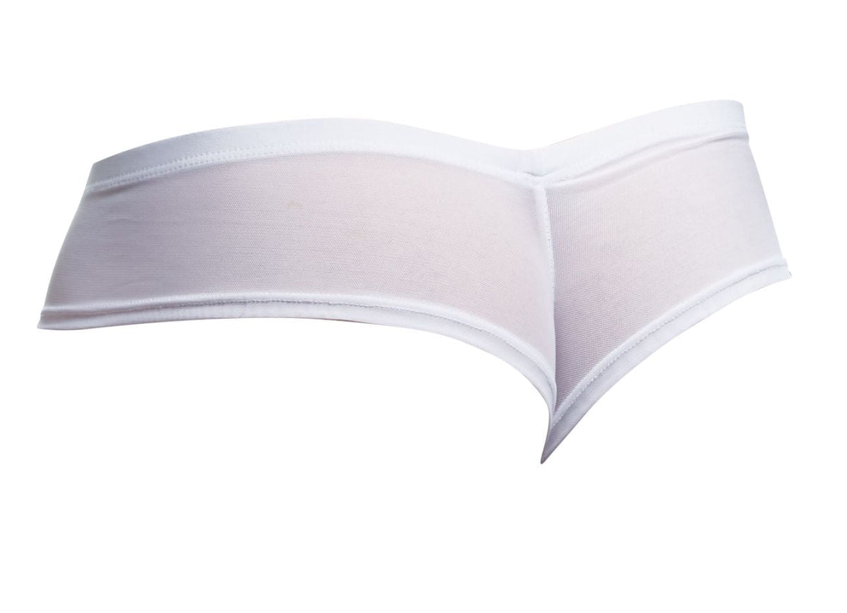 Justin + Simon Cheek Briefs - White Mesh