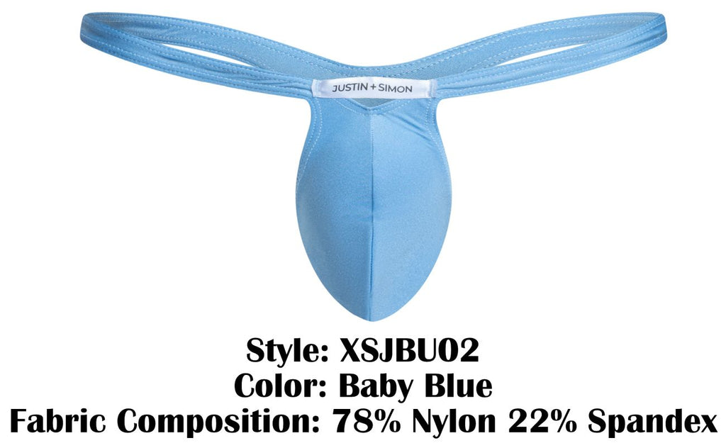 Justin + Simon Bulge Thongs - Baby Blue