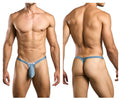 Justin + Simon Bulge Thongs - Metal Green