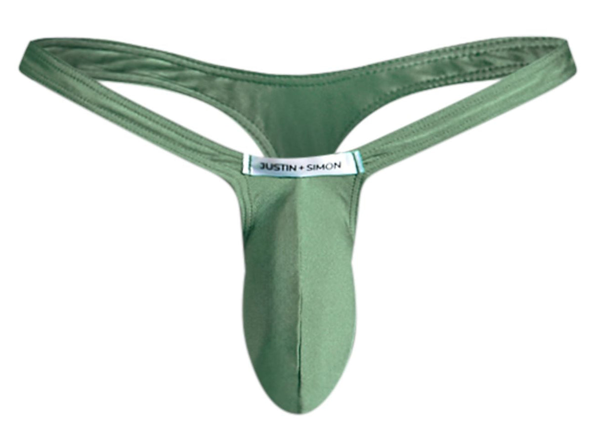 Justin + Simon Bulge Thongs - New Green