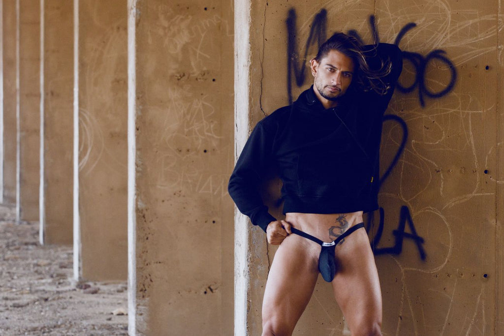 Justin + Simon Bulge Thongs - Opal Green