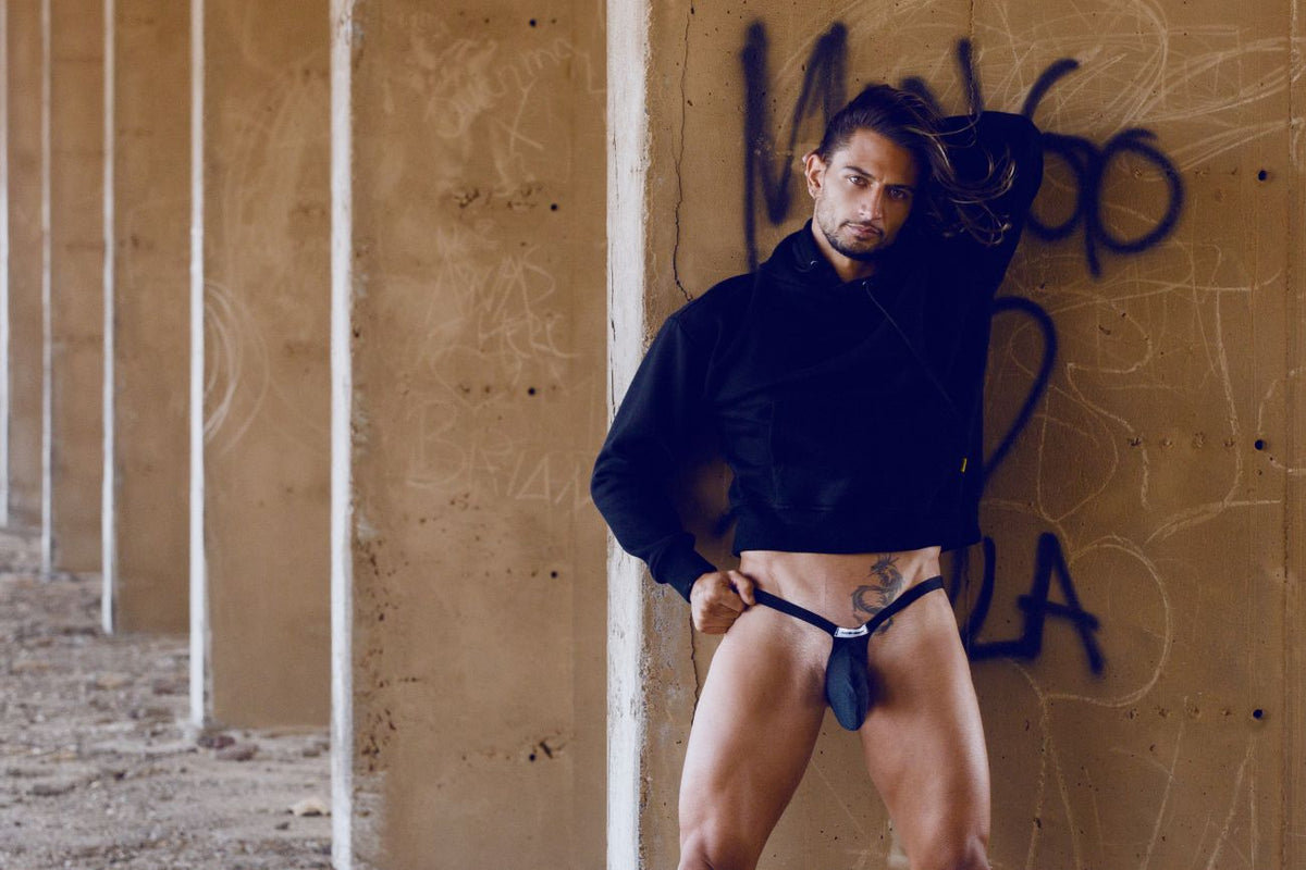 Justin + Simon Bulge Thongs - Opal Green