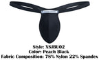 Justin + Simon Bulge Thongs - Peach Black