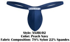 Justin + Simon Bulge Thongs - Peach Navy