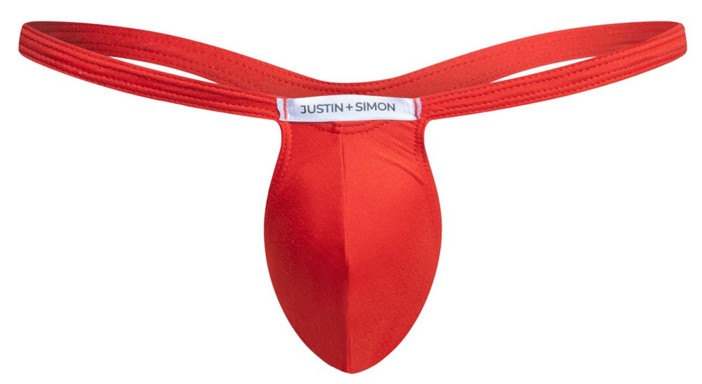Justin + Simon Bulge Thongs - Peach Red