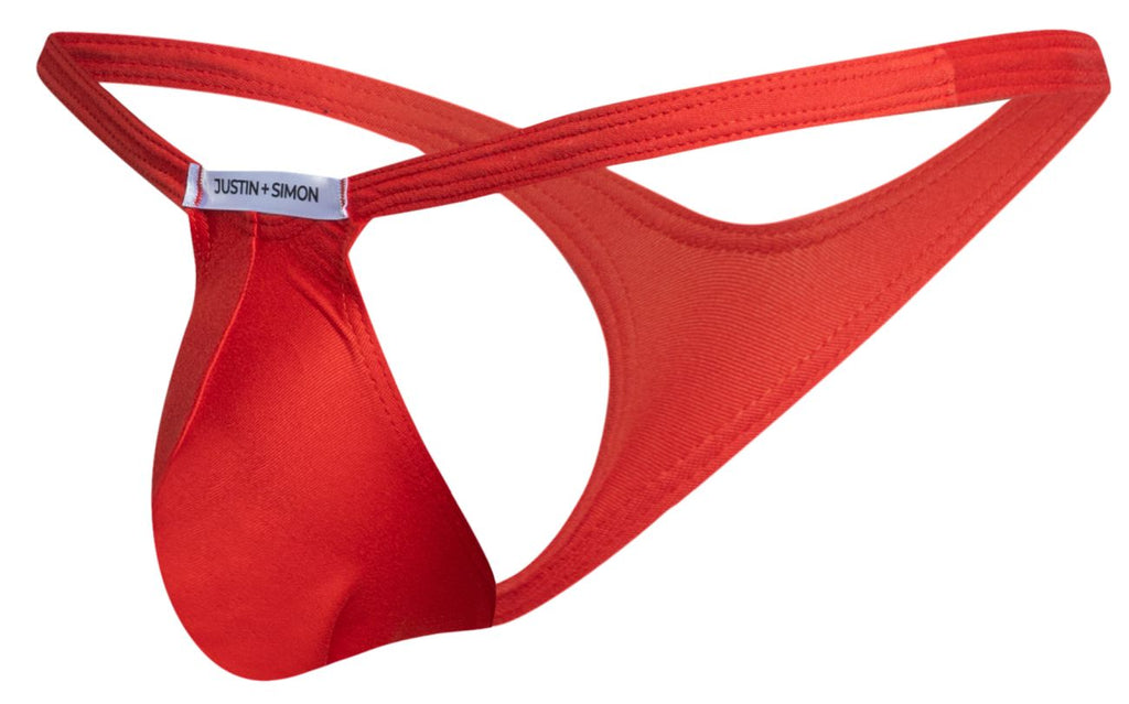 Justin + Simon Bulge Thongs - Peach Red