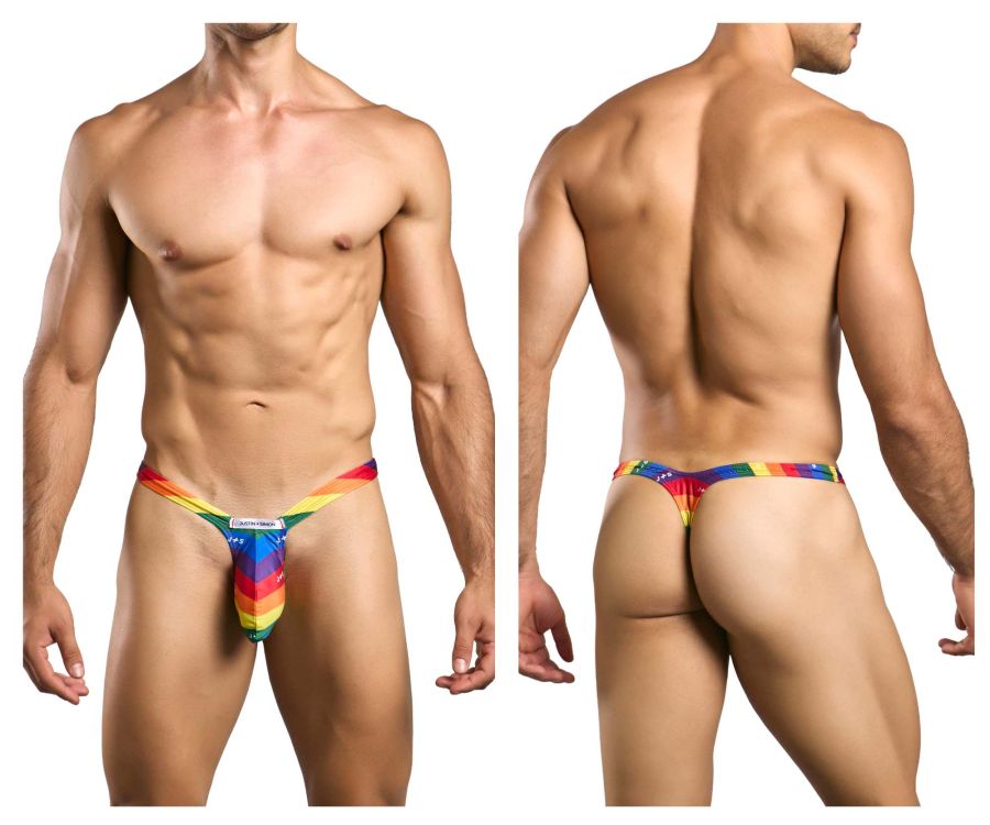 Justin + Simon Bulge Thongs - Pride Flag