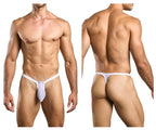 Justin + Simon Bulge Thongs - White Mesh