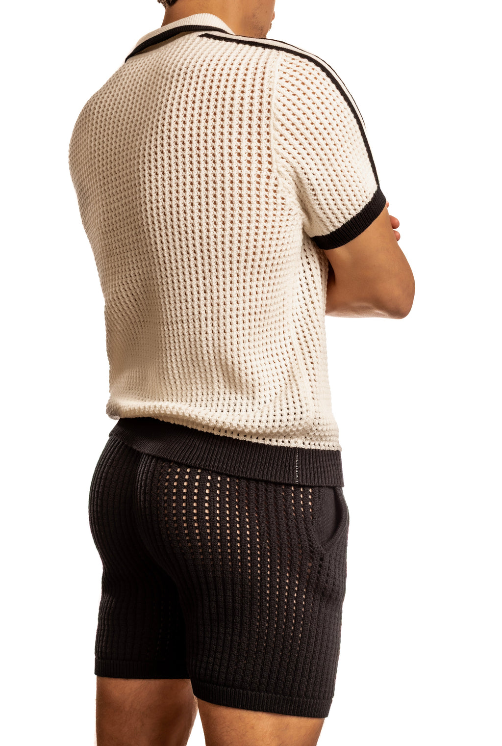Matteo Crochet Knit Pull Over Shirt