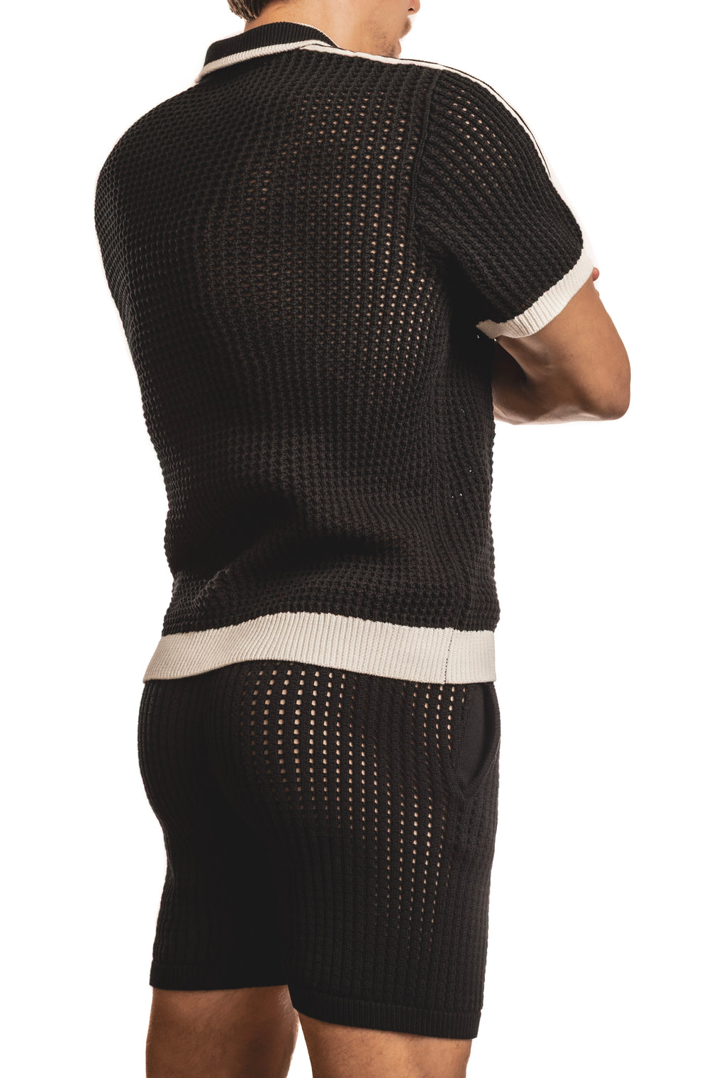 Matteo Crochet Knit Pull Over Shirt