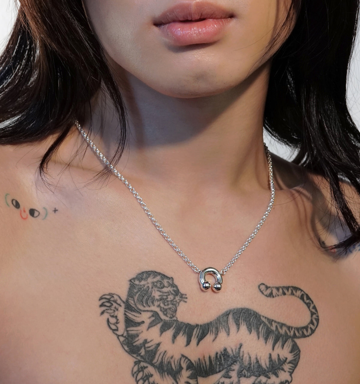 KISKA LAB PRINCE ALBERT PLATINUM NECKLACE