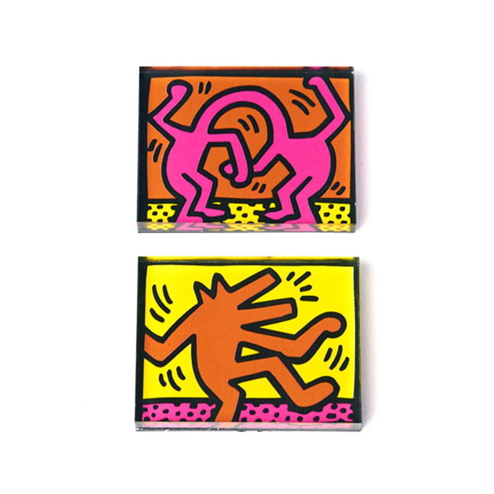 Keith Haring - Dancing Dog Acrylic Magnet Set