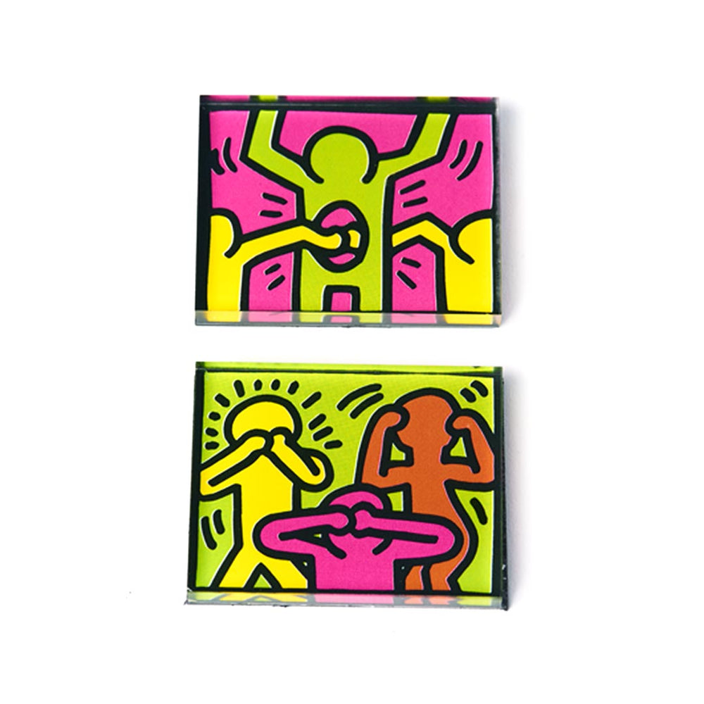 Keith Haring - Hear Speak See Acrylic Magnet Set