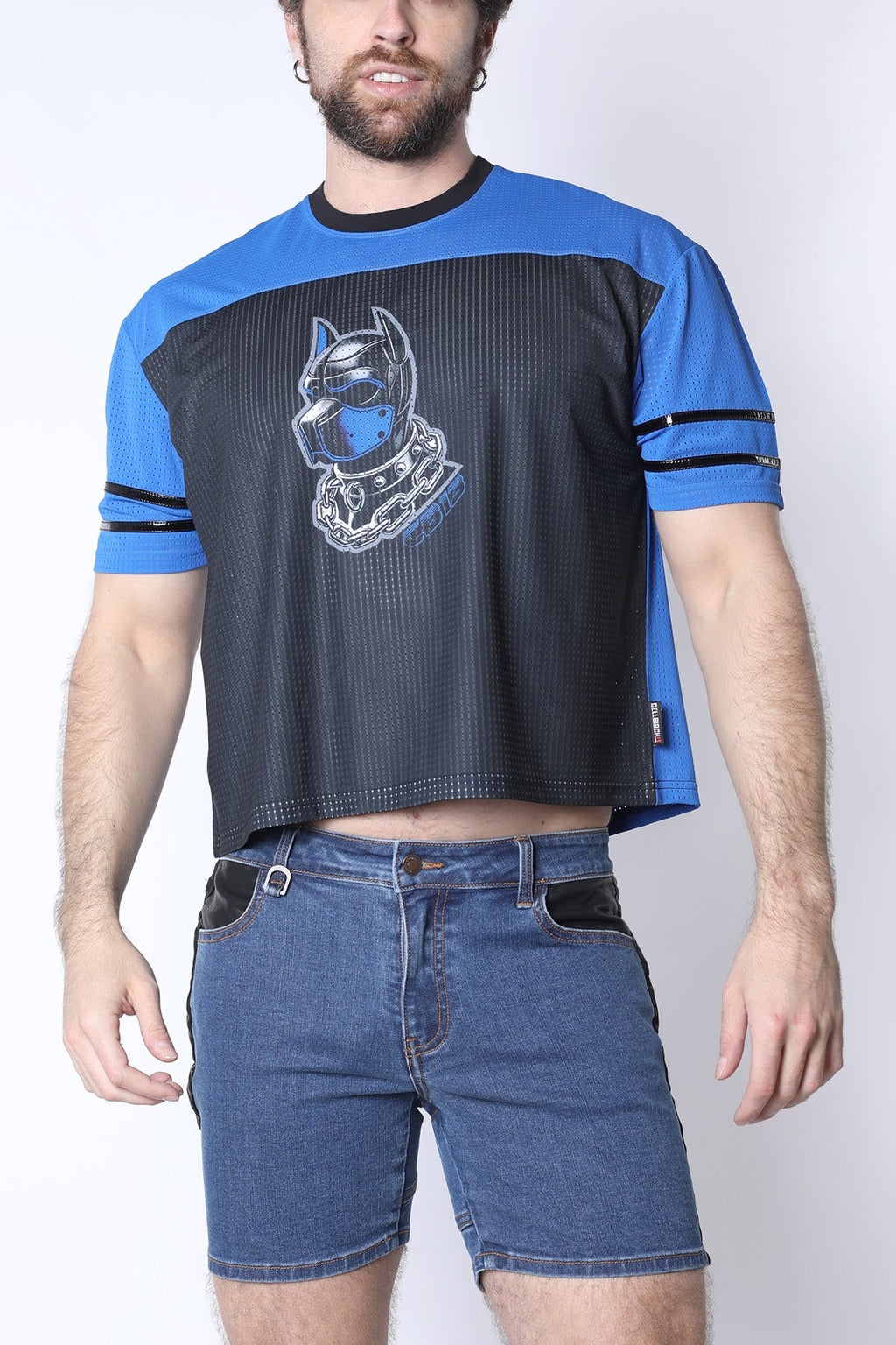 CELLBLOCK 13 Kennel Club DARK PUP Crop Top - Blue