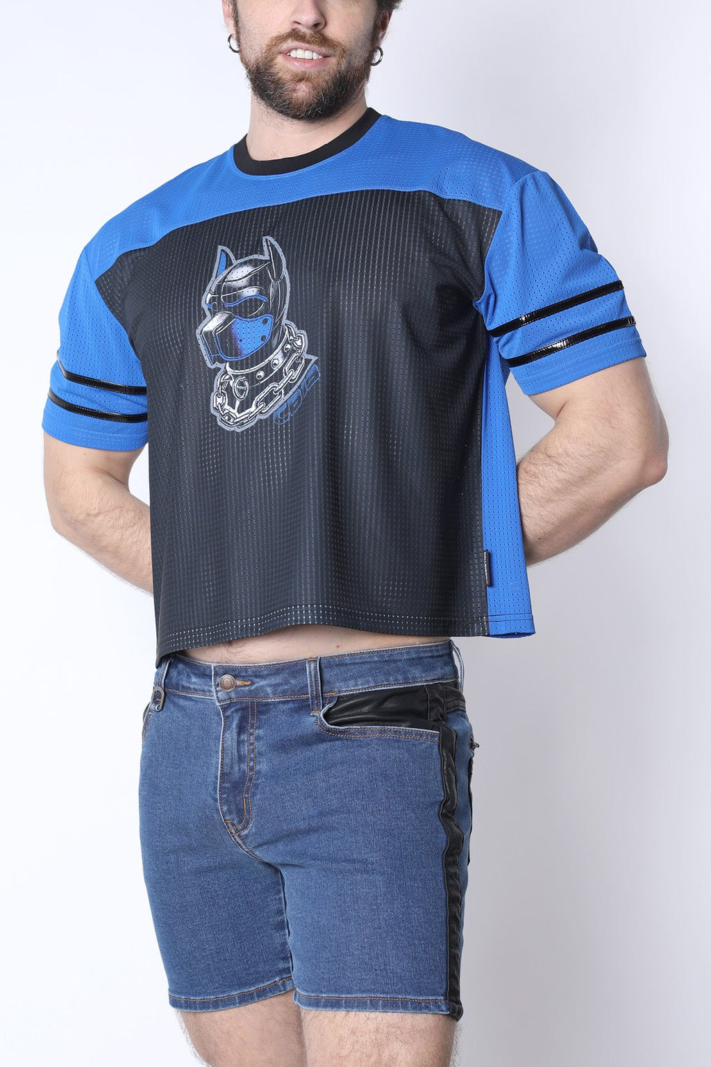 CELLBLOCK 13 Kennel Club DARK PUP Crop Top - Blue